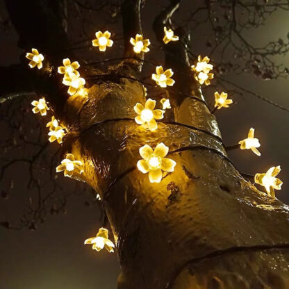 Girlanda solarna ogrodowa, Kwiatki 20 LED - obrazek 7