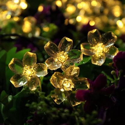 Girlanda solarna ogrodowa, Kwiatki 20 LED - obrazek 4