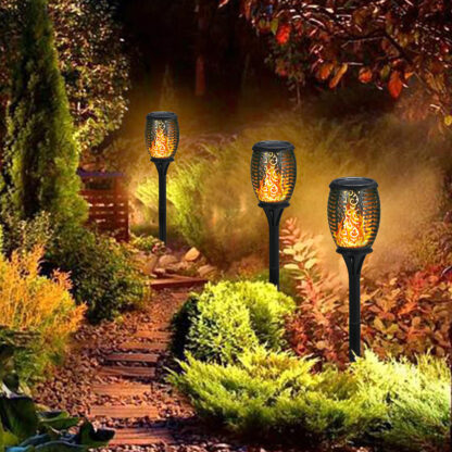 Lampa solarna Pochodnia z płomieniem LED x6 - obrazek 2