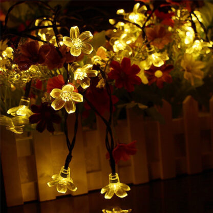 Girlanda solarna ogrodowa, Kwiatki 20 LED - obrazek 2