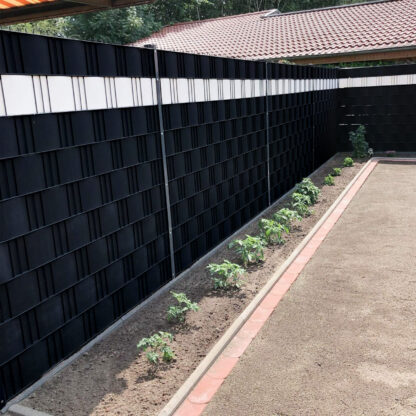 Taśma ogrodzeniowa 19cm x 35m + 20 Klipsów Czarny - obrazek 3