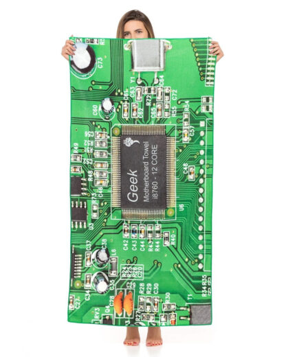 Ręcznik kąpielowy MOTHERBOARD dla pasjonatów informatyki 160x80 cm