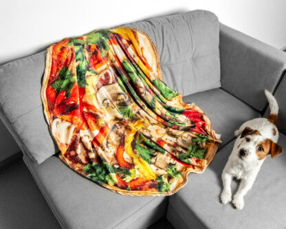 Koc Piknikowy w Motyw Pizzy - Doskonały na Odpoczynek i Relaks - obrazek 3