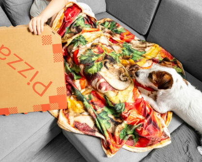 Koc Piknikowy w Motyw Pizzy - Doskonały na Odpoczynek i Relaks - obrazek 4