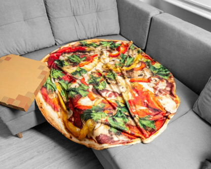 Koc Piknikowy w Motyw Pizzy - Doskonały na Odpoczynek i Relaks - obrazek 5