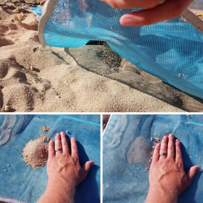 Mata plażowa XXL 200x150 cm - Koc piknikowy SAND FREE z zaczepami - obrazek 14