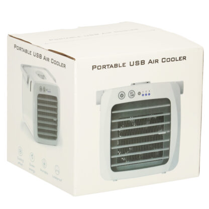 Klimatyzator klimator przenośny wentylator biurkowy nawilżacz USB biały - obrazek 2