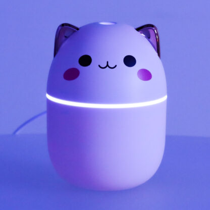 Nawilżacz powietrza dyfuzor do olejków kotek biały RGB - obrazek 7