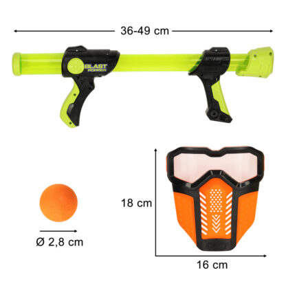 Pistolet na kulki piankowe zestaw +  maska ochronna 2 szt. - obrazek 8